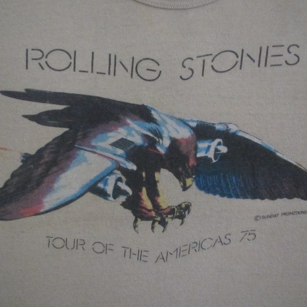 Original ROLLING STONES vintage 1975 tour SHIRT s