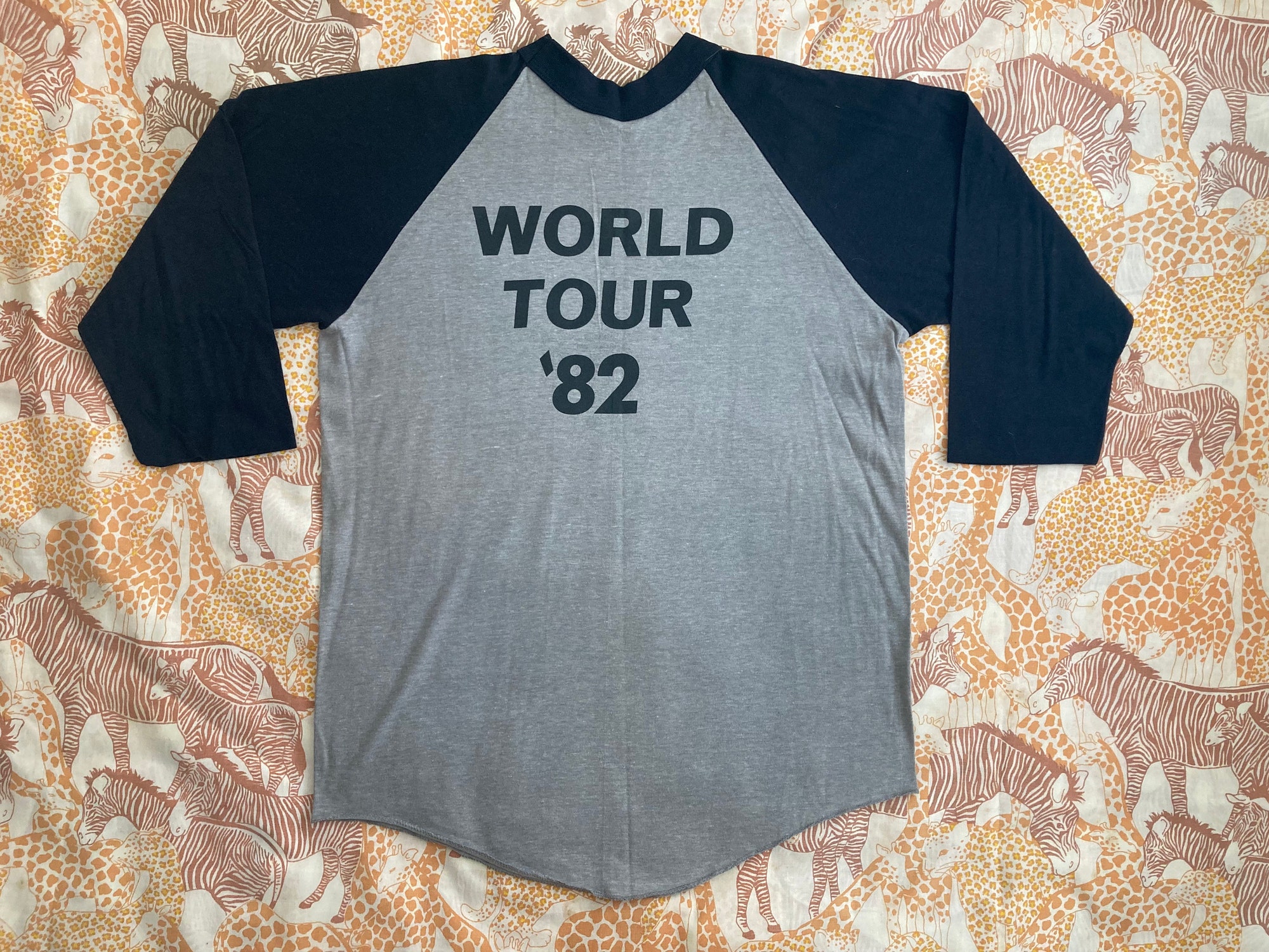 Original HALL And OATES 1982 tour baseball tee