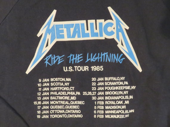 Vintage METALLICA 1985 Tour SWEATSHIRT original concert tee | Etsy