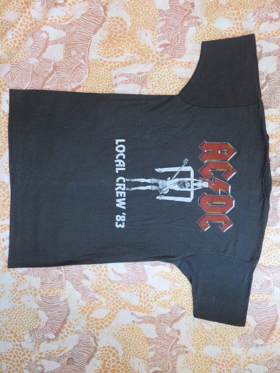 Original AC/DC 1983 Stage Crew vintage T Shirt - Gem