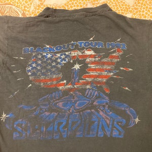 Original SCORPIONS vintage 1982 tour T SHIRT image 8