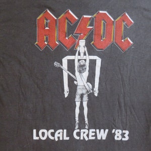 Original AC/DC 1983 Stage Crew vintage T Shirt