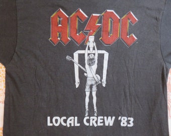 Original AC/DC 1983 Stage Crew vintage T Shirt