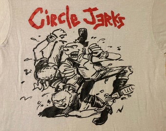 Original 80s CIRCLE JERKS screen stars vintage T SHIRT