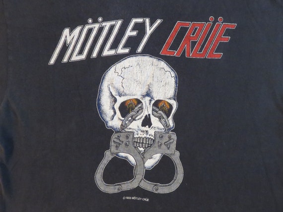 Vintage MOTLEY CRUE 1983 Tour T SHIRT original con