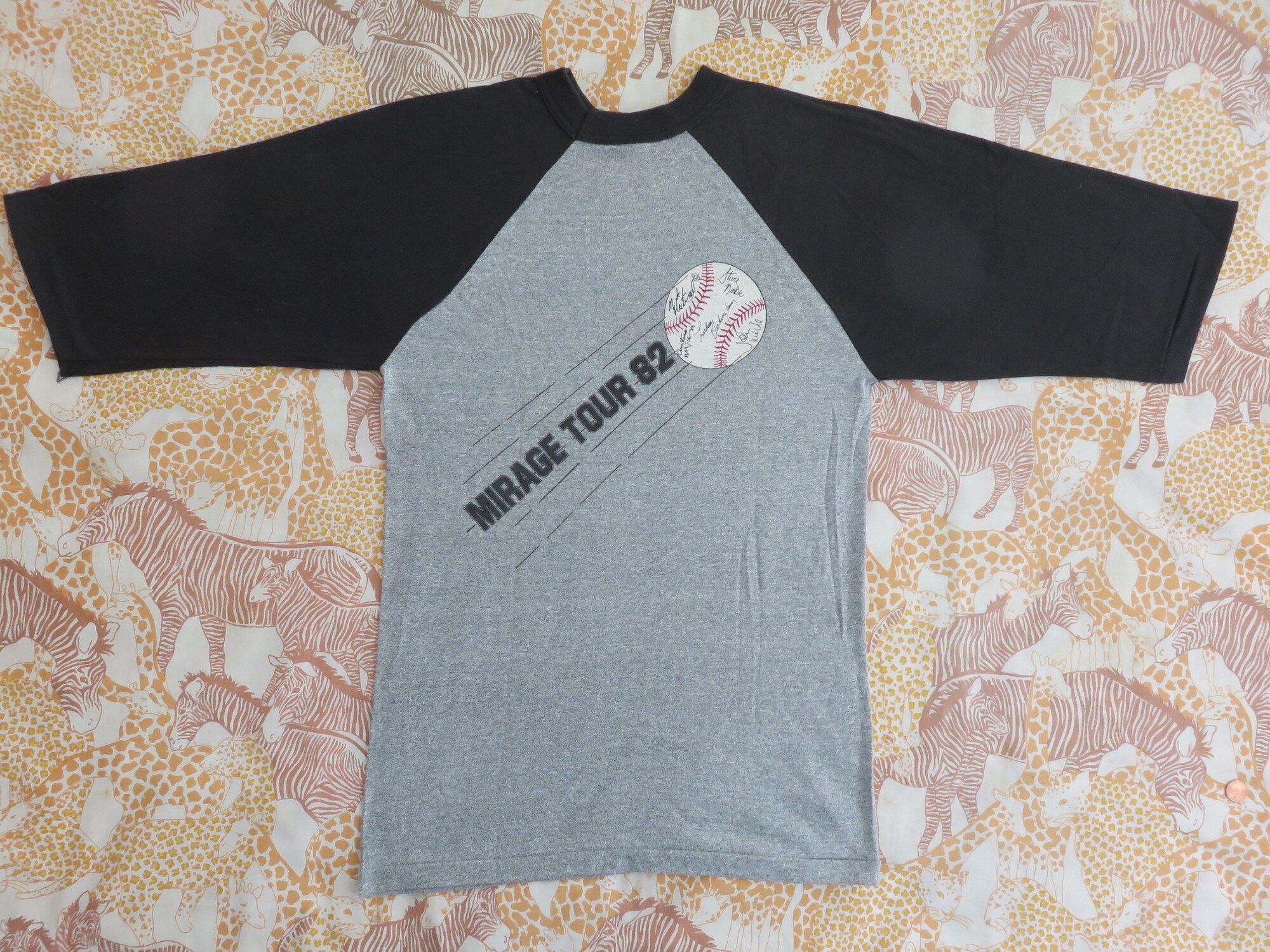 Original FLEETWOOD MAC 1982 Tour  baseball tee