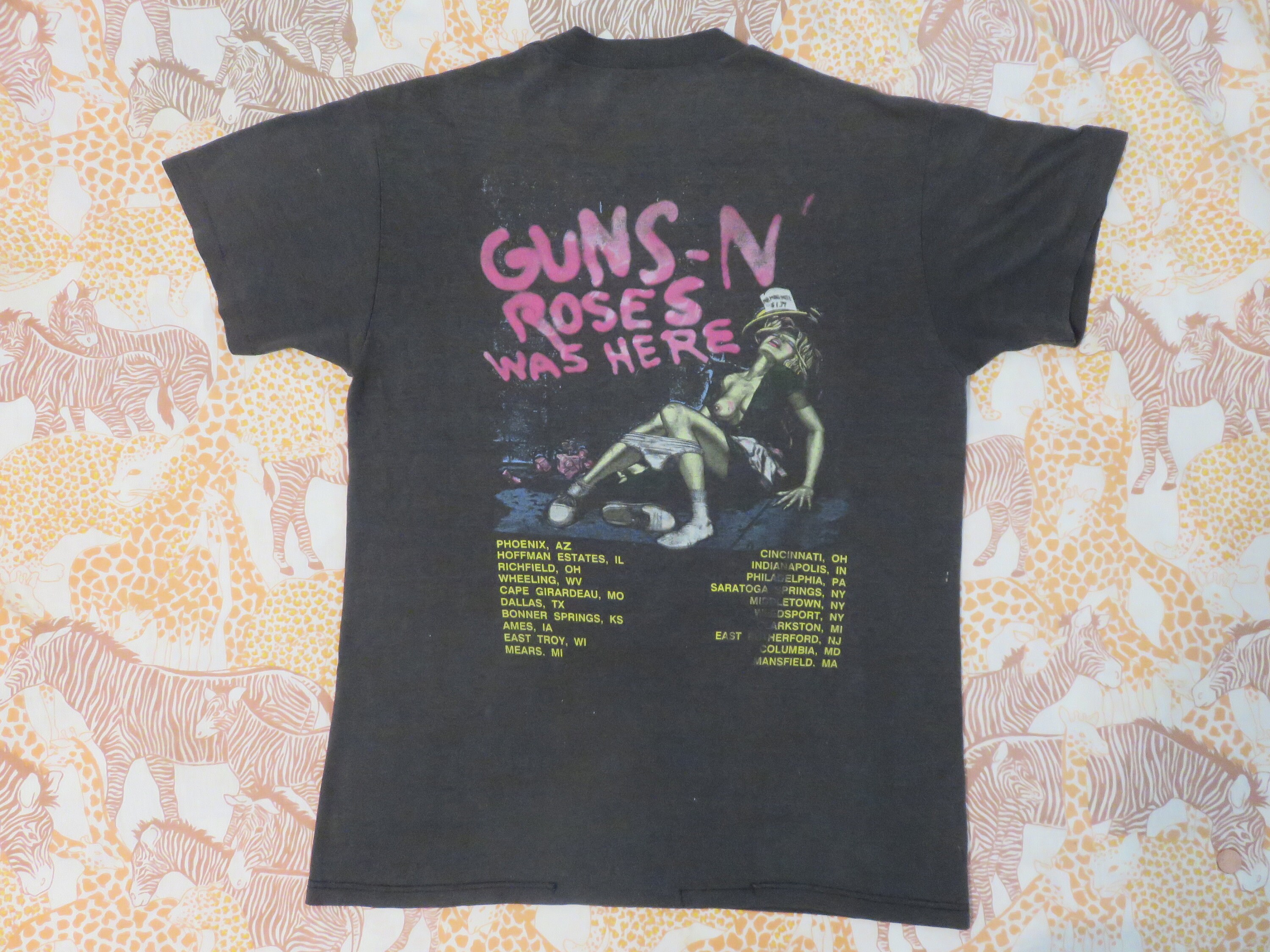 ガンズ・アンド・ローゼズ 1987 ツアー Tシャツ オリジナル