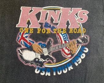 Original KINKS 1980 Tour vintage T SHIRT