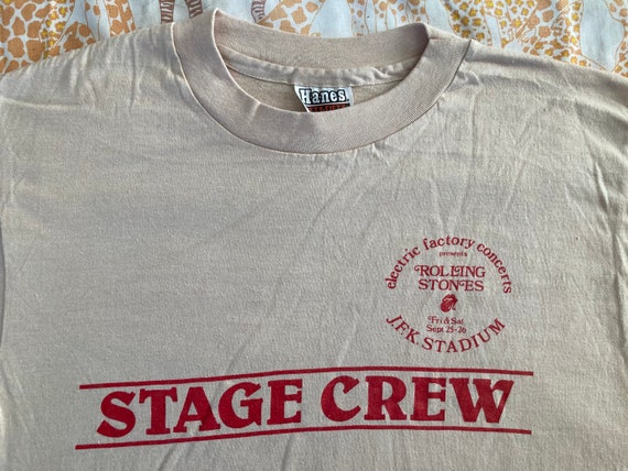 Original ROLLING STONES 1981 Stage Crew vintage T… - image 2