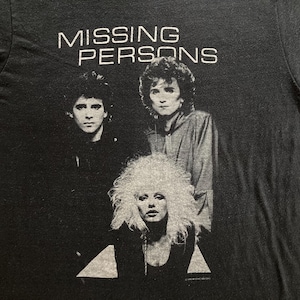 Original MISSING PERSONS 1982 screen stars vintage T SHIRT