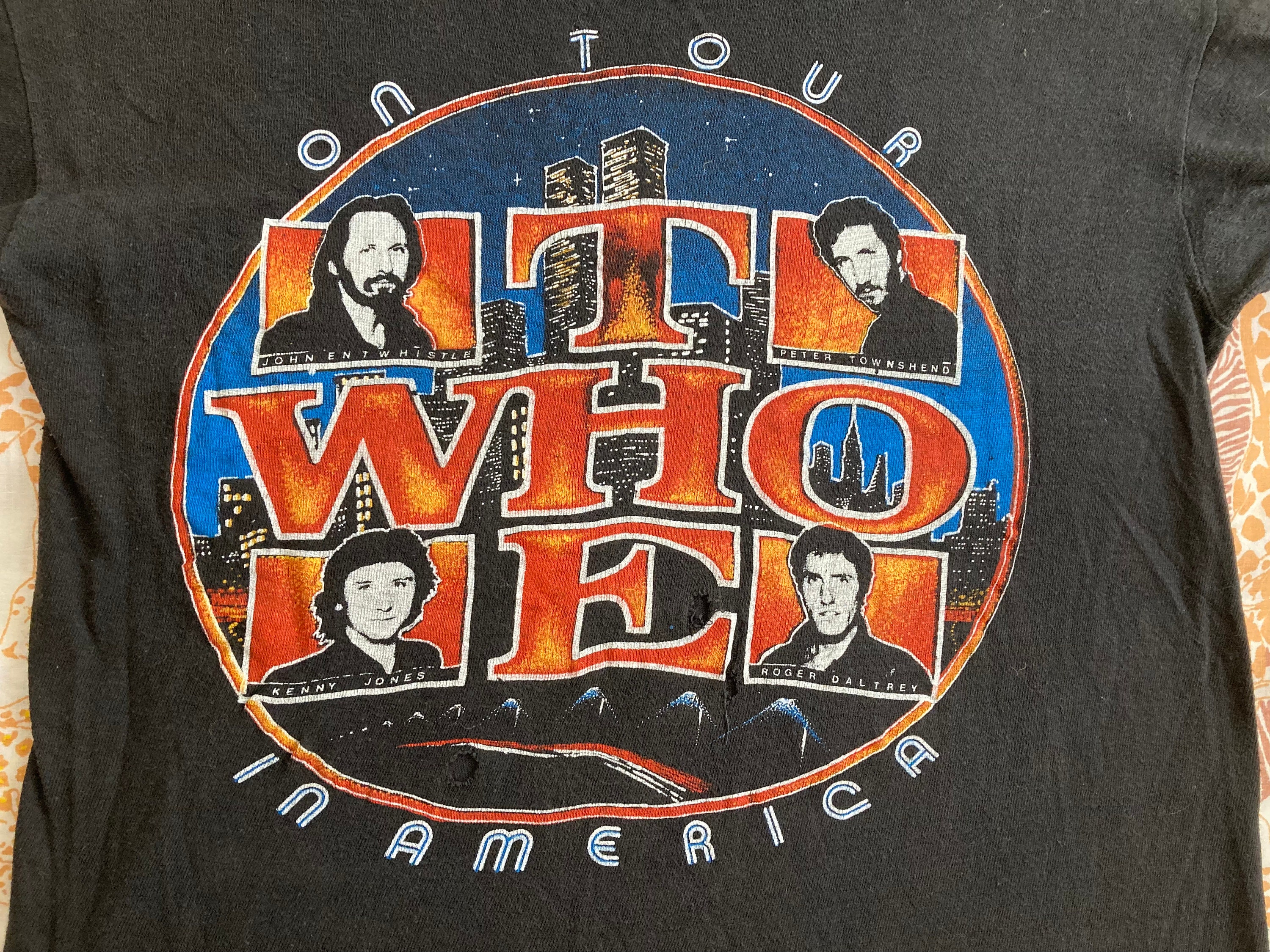 Original THE WHO 70s tour T SHIRT vintage concert tee