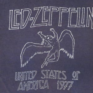 Vintage LED ZEPPELIN 1977 Tour T SHIRT Original Concert Tee | Etsy