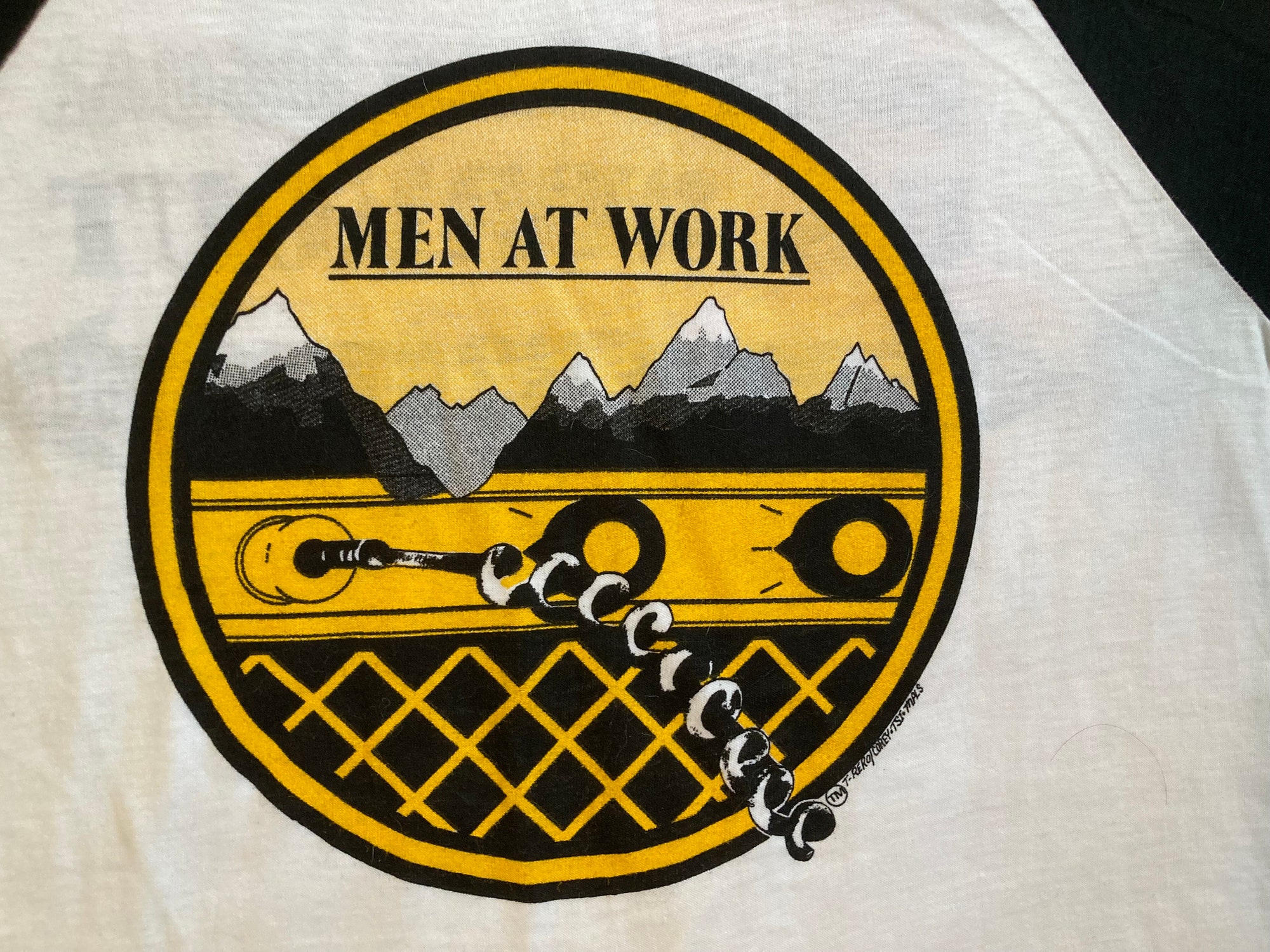 MEN At WORK 1983 Tour baseball tee