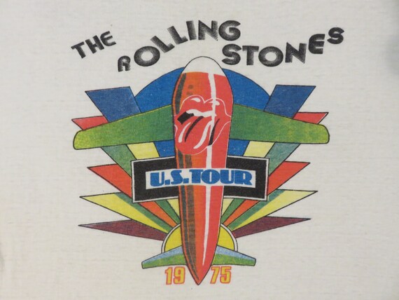 ROLLING STONES 1975 Tour T SHIRT original vintage