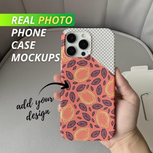 iPhone 16 Pro Max Mockup | Mobilskal Mockup | Riktigt foto | PSD Smart Object (Direktnedladdning)