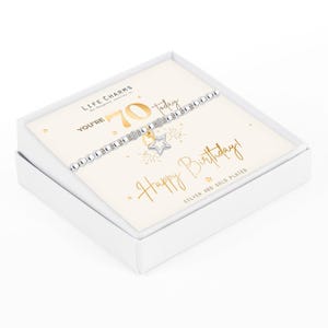 Pulsera de feliz 70 cumpleaños