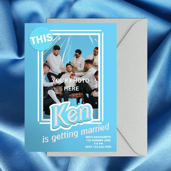 Barbie and Ken Invitation Etsy