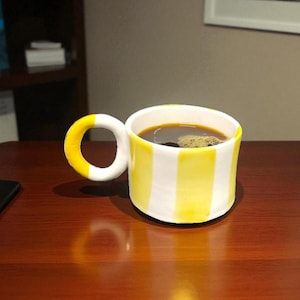 Handmade Ceramic Mug Limonica – 200 ml Lemon Design Cup
