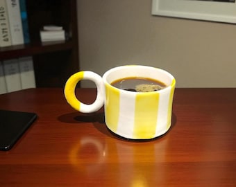 Handmade Ceramic Mug Limonica – 200 ml Lemon Design Cup