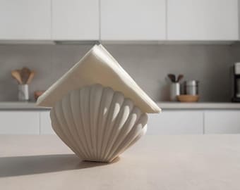 Portatovaglioli a forma di conchiglia, 9 x 18 cm