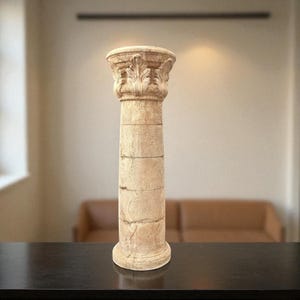 Handmade Antique-Style Decorative Column Figurine – Unique Classic Decor, 25 cm