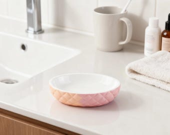 Elegant Neptune Soap Dish, Neutral Bath Decor