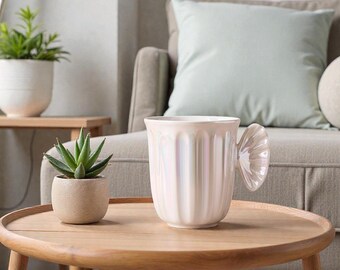 Pearlescent Oyster Porcelain Mug 280 ml