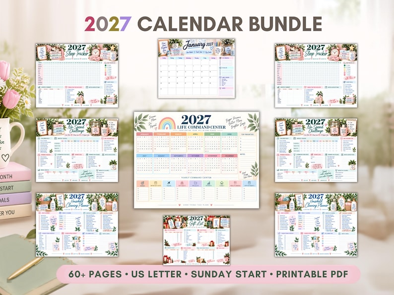 2027 Planner Bundle Printable, Ultimate Life Planner, Monthly Weekly ...