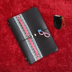 Handgemaakt, op maat gemaakt leren reizigersdagboek | Navulbaar, A5, A6, normaal | Echt leer