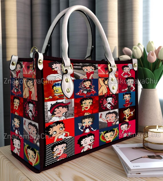 Betty Boop Leather Handbag, Betty Boop Shoulder Bag, Personalized