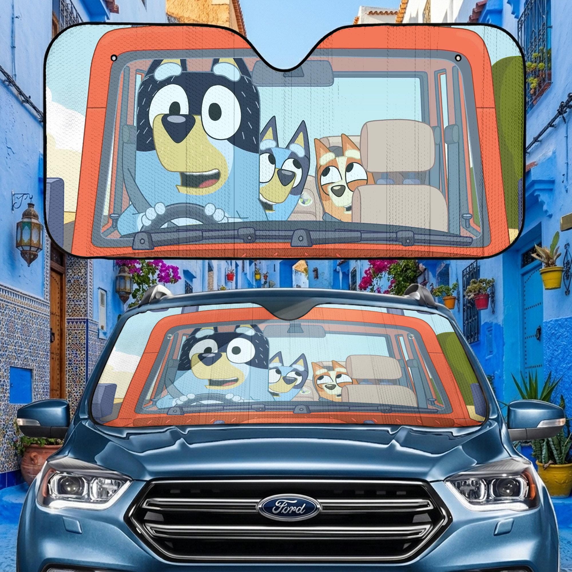 Discover BlueyDad Family Car Sun Shade, BlueyDad Family Lover SunShade, BlueyDad Dog Car Decor, BlueyDad Family Auto Sunshade