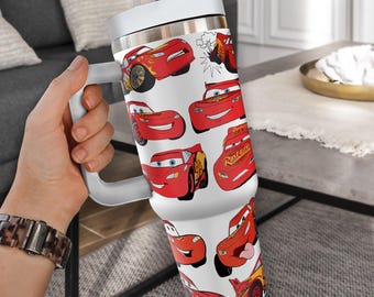 Disney Cars Lightning McQueen Tumbler 40Oz, Lightning McQueen Tumbler, Lightning McQueen Tumbler, Coffee Tumbler, Disney Insulated Cup