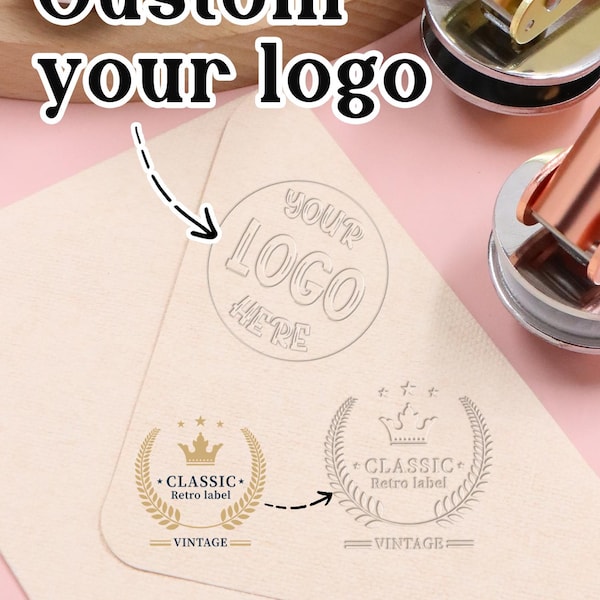 Personalized Logo Embosser Custom Branding Tool | DIY Paper Embossing Stamp for Small Business Packaging & Stationery