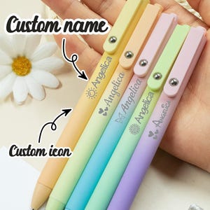 Custom Gel Pens With Name, Personalized Teacher Pens, Customized Ballpoint Pen, Customizable Gradient Writech Pens, Kids, Family, Students