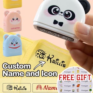 Anpassad namnstämpel, Personliga klädstämplar för barnkläder, Anpassad signaturstämpel, Anpassningsbara namnstämplar för barn, Söt, Son