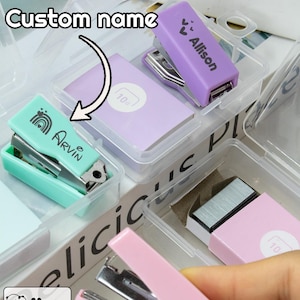 Custom Mini Stapler With Name, Personalized Stapler, Small Stapler With Staples, Customized Stapler For Classroom, Customizable, Student