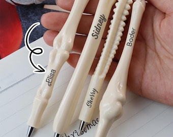 Personalized Bone Pen, Custom Skeleton Pen,Customized Funny Medical Gift, Custom Name Pen, Halloween Stocking Stuffer, Nurse Doctor Gift
