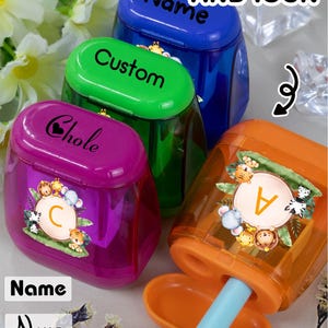 Temperamatite personalizzato con nome, temperamatite personalizzato per bambini, temperamatite colorato personalizzato, personalizzabile, scuola, studente