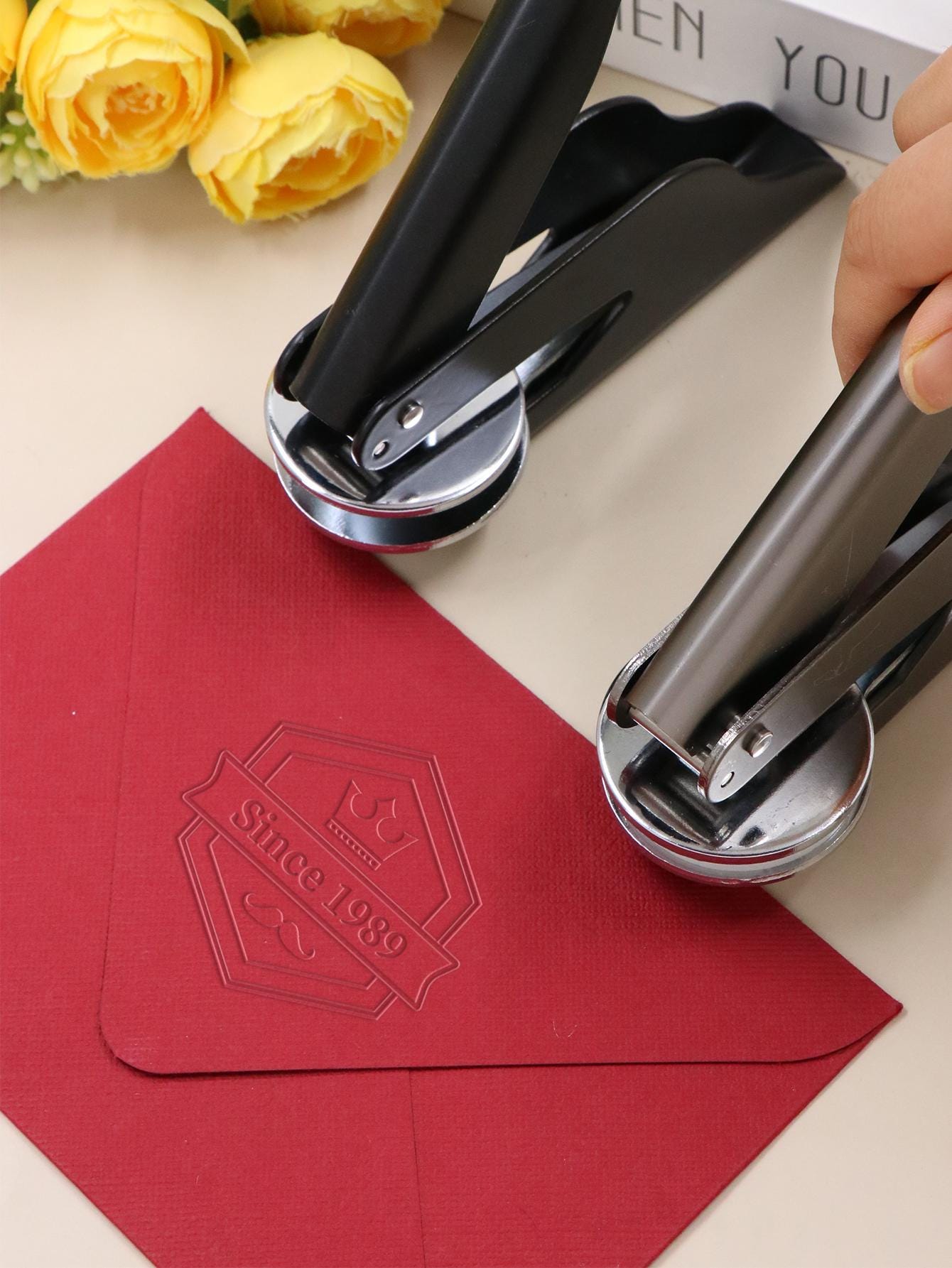 Embosser Small Rectangle Personalized Logo Embosser Custom Branding Tool | DIY Paper Embossing ...
