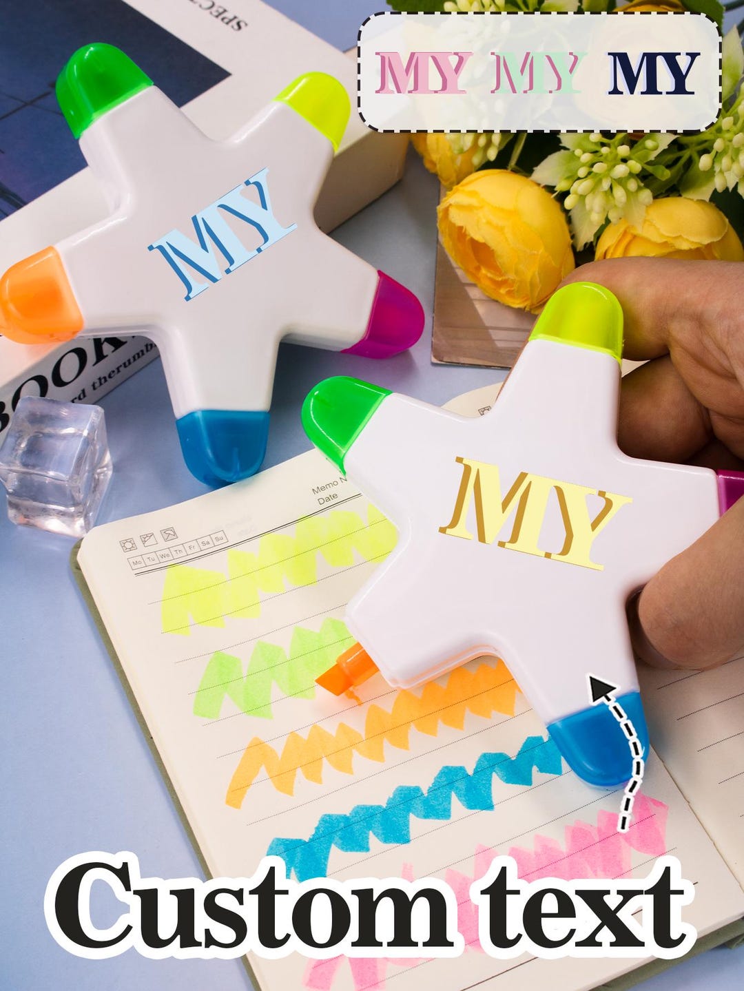 Design Names Using Highlighter Custom Name Highlighters, Personalized Multi Color Highlighters ...