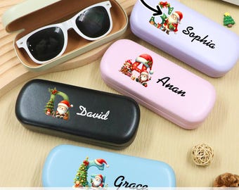 Custom Name Glasses Case, Personalized Sunglasses Case, Customized Letter Glasses Case Hard Shell, Customizable Birthday Gifts, Christmas