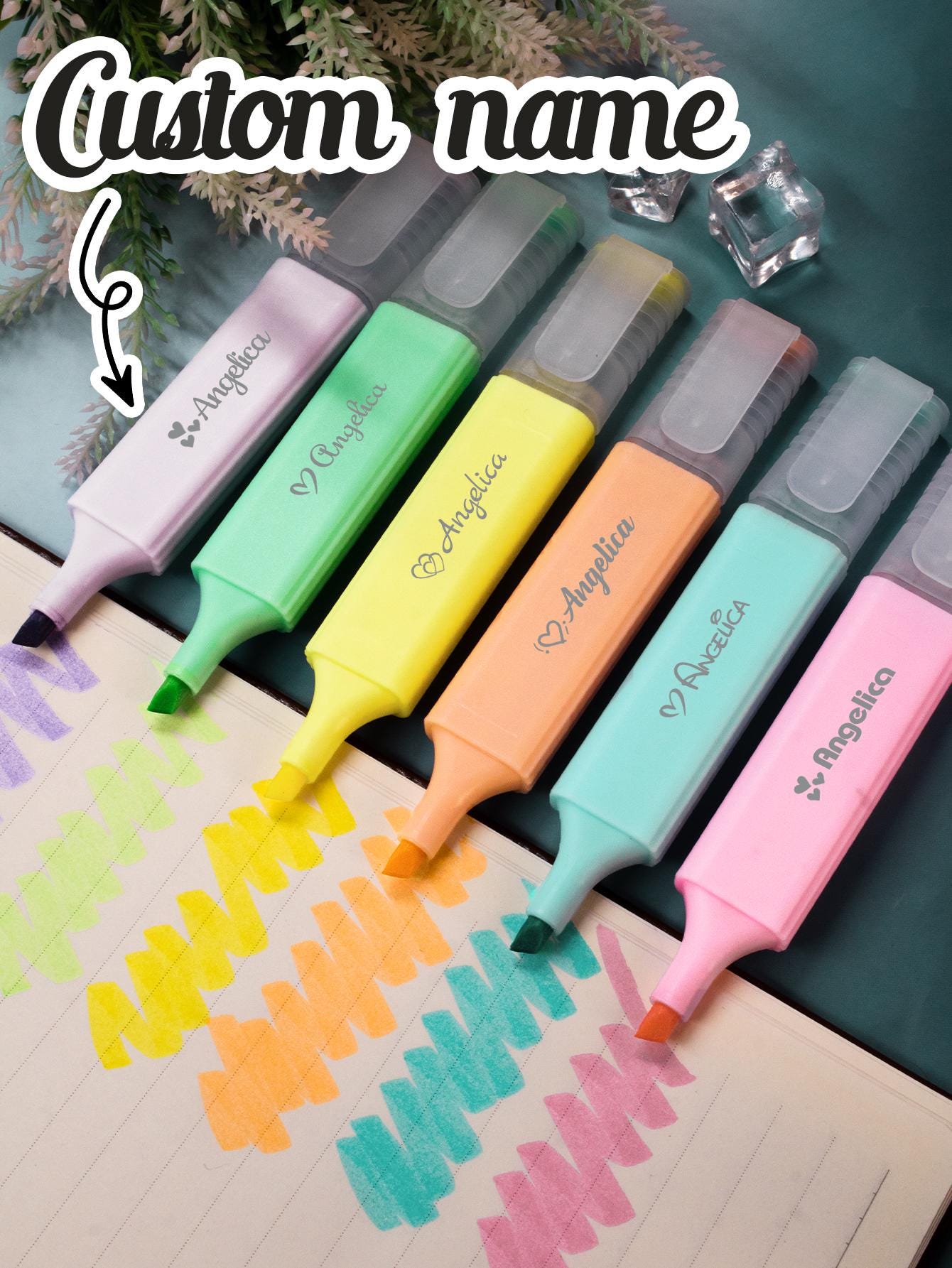 Personalized Color Highlighter Set,custom Name Highlighters ...