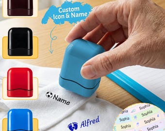 Custom Name Stamp, Personalized Clothing Stamps For Kids Clothes, Customized Signature Stamp, Customizable Name Stamps For Kids, Cute, Son