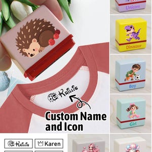 Custom Name Stamp, Personalized Clothing Stamps For Kids Clothes, Customized Signature Stamp, Customizable Name Stamps For Kids, Cute, Son