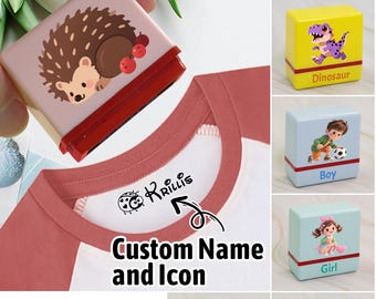 Custom Name Stamp, Personalized Clothing Stamps For Kids Clothes, Customized Signature Stamp, Customizable Name Stamps For Kids, Cute, Son