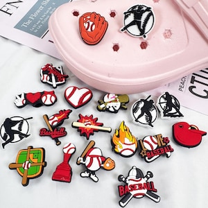 Custom baseball style shoe charms, Crocs accessories, Personalized DIY shoe decorations,Cartoon PVC shoe charms,Handmade Jibbitz