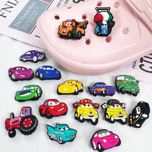 Custom Cars style shoe charms, Crocs accessories, Personalized DIY shoe decorations,Cartoon PVC shoe charms,Handmade Jibbitz