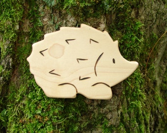 Hedgehog, Wooden Toy Animal, Maple - all natural wooden toy