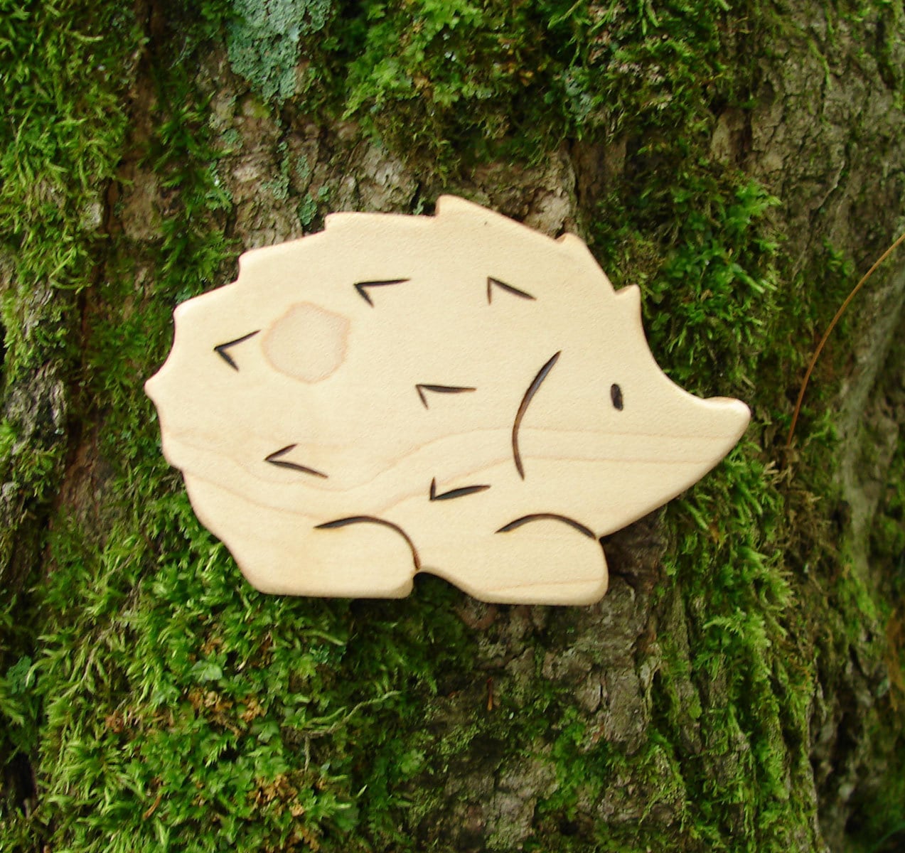 Hedgehog Wooden Toy Animal Maple all natural wooden toy Etsy