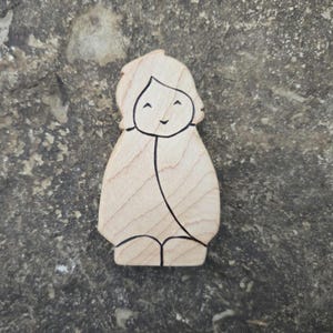 Maple child - simple wooden doll - Waldorf natural toys
